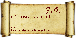 Fölföldi Ottó névjegykártya