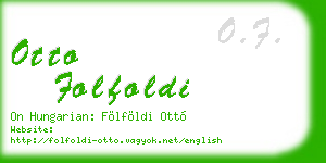 otto folfoldi business card